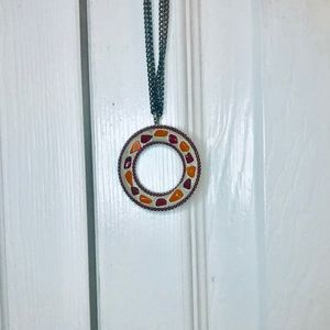 Circle tile necklace